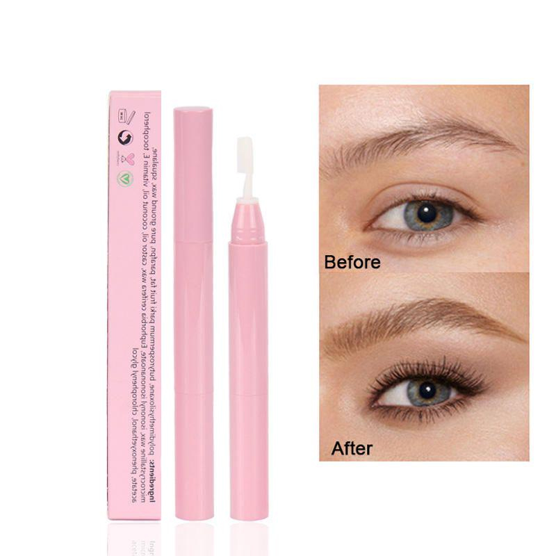 Double Heads Eyebrow Gel ปากกา White Eye Brows ปากกาเจลเขียนคิ้วกันน้ำมังสวิรัติจัดแต่งทรงผม Eyebrow สบู่พร้อมแปรง