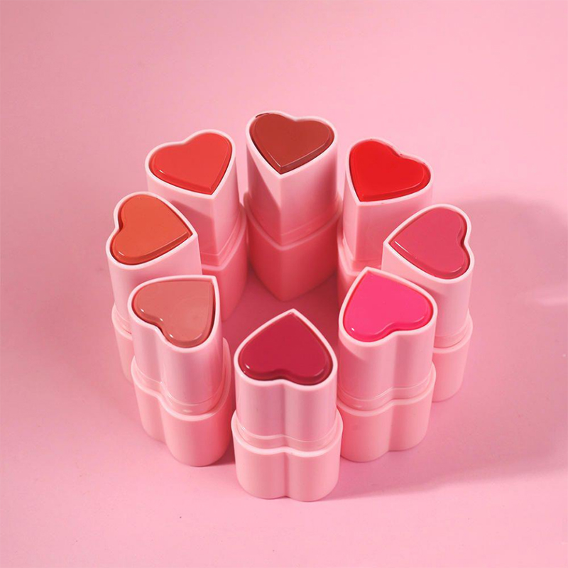 ความงามแต่งหน้าและเครื่องมือ Face Blush บลัชออนคุณภาพสูงพร้อมโลโก้ Blusher Stick Heart Shape Blush