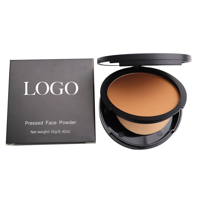 ในสต็อก 10 สี Pressed Face Powder Matte Vegan Cruelty ฟรีสร้างโลโก้ของคุณเองแป้งขนาดกะทัดรัดติดทนนาน