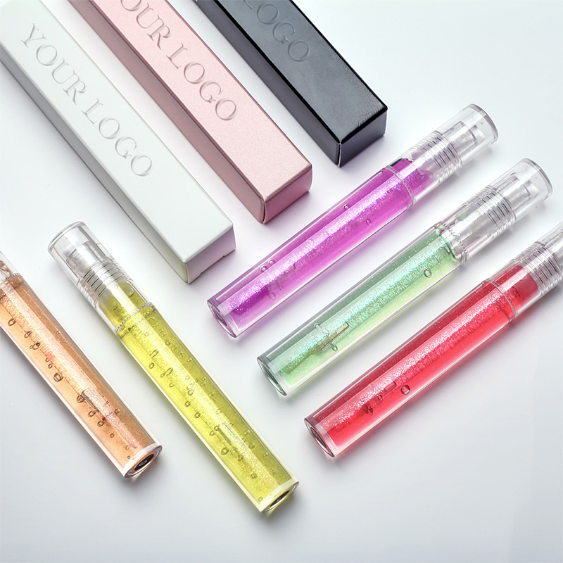 Jelly Cute Wet Lip Gloss ลิปสติกเนื้อลิควิดให้ความชุ่มชื้น Shiny Glitter Crystal Clear Lip Gloss