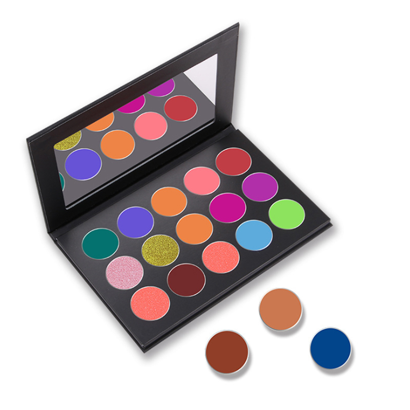 เครื่องสำอางแต่งหน้า 15 สี Pressed Glitter Matte Shimmer Eyeshadow Palette