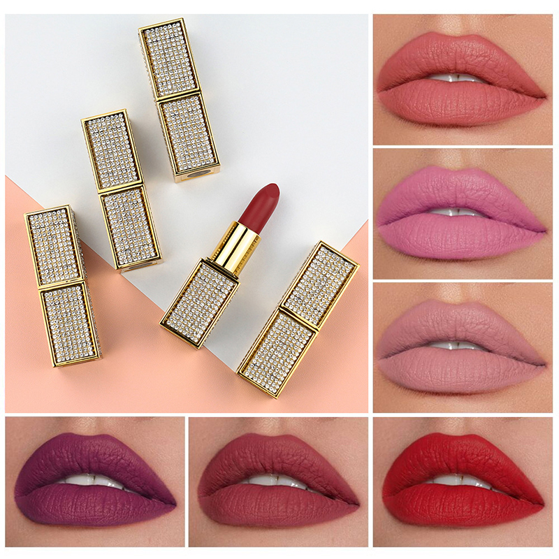 Oem Low Moq 13 สีให้ความชุ่มชื้นยาวนานฉลากโลโก้ที่กำหนดเอง Vegan Nude Matte Lip Stick ลิปสติก